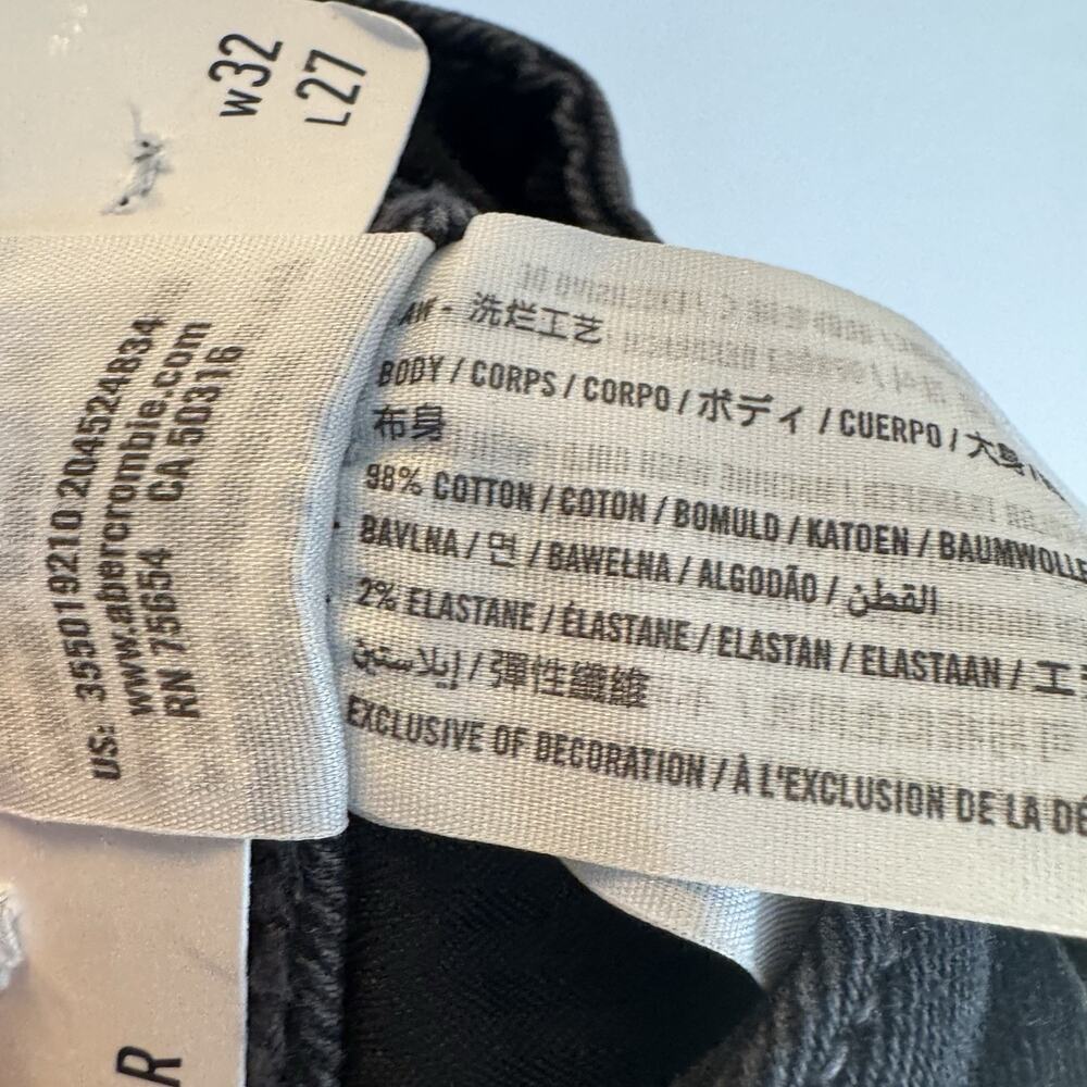 Hollister Women’s 15R High Rise Black Two-Toned Jeans Vintage Stretch 32x27 NWT - Picture 10 of 10